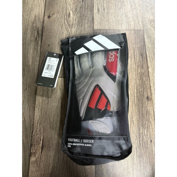 Adidas Copa Pro Goalkeeper Gloves Men Size 11.5 White Red Black Soccer IW6378 - Picture 1 of 5